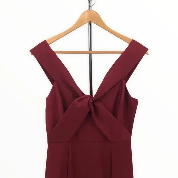 NBD x Revolve Maroon Off Shoulder Corah Gown - Picture 4 of 15